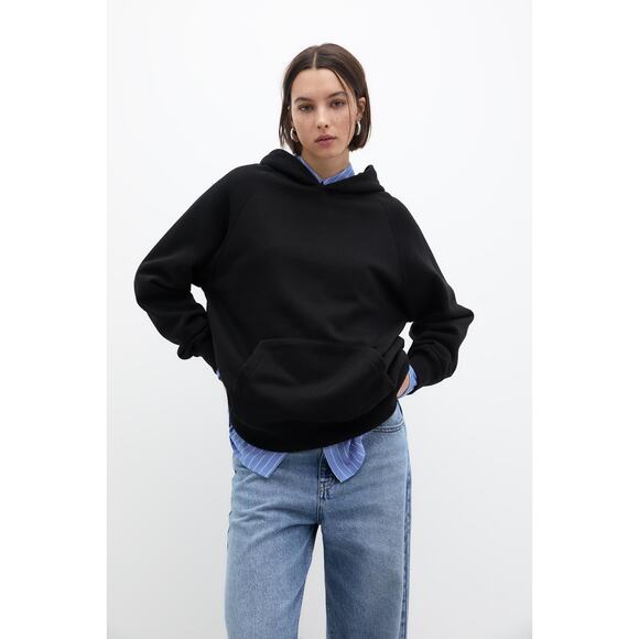 PULL&BEAR Basic Womens Oversized Hooded Sweatshirt Without Sting - X - Picture 2 of 7